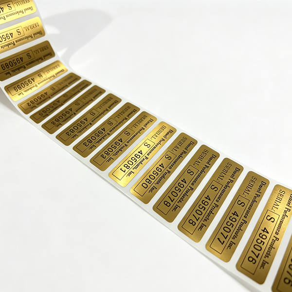 Brushed Gold Serialized Labels