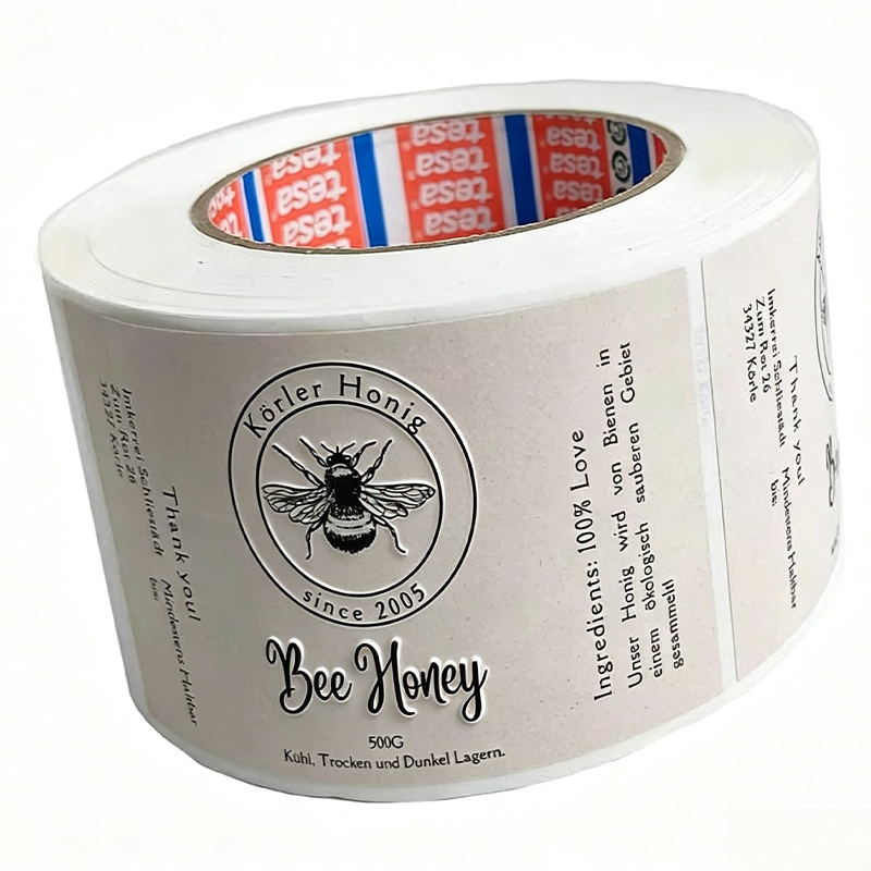 Embossing Honey Label Sticker