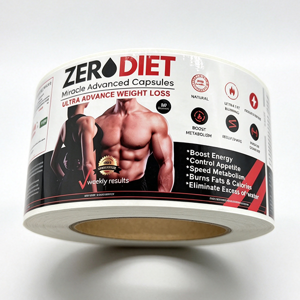 Glossy Lamination nutritional supplement label
