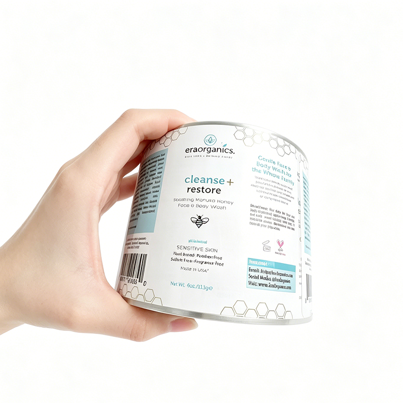 glossy surface label