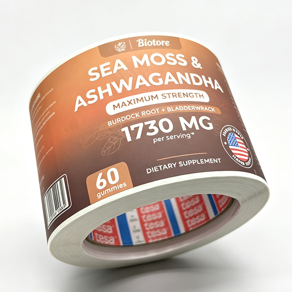 Matte Lamination nutritional supplement label