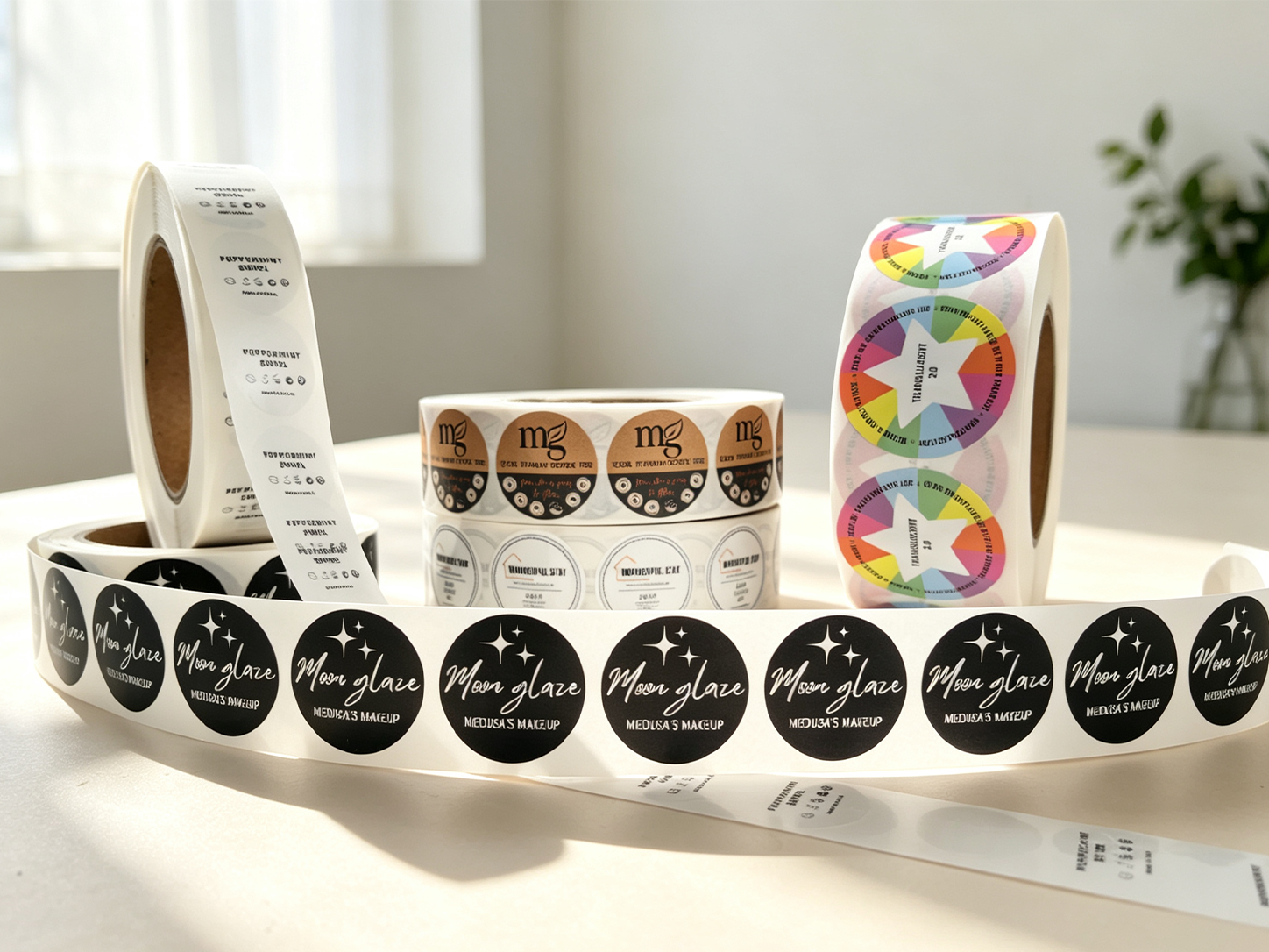 Round Stickers on Rolls