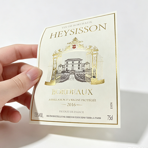 Textured Paper Wine Label design