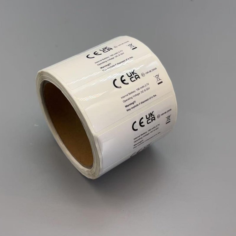 White PET Compliance Labels