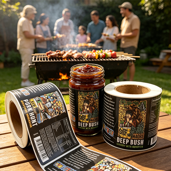 bbq sauce bottle labels