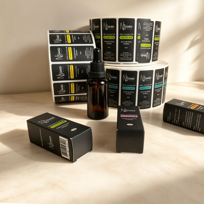 cosmetic container label