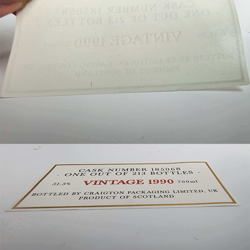 Embossed label