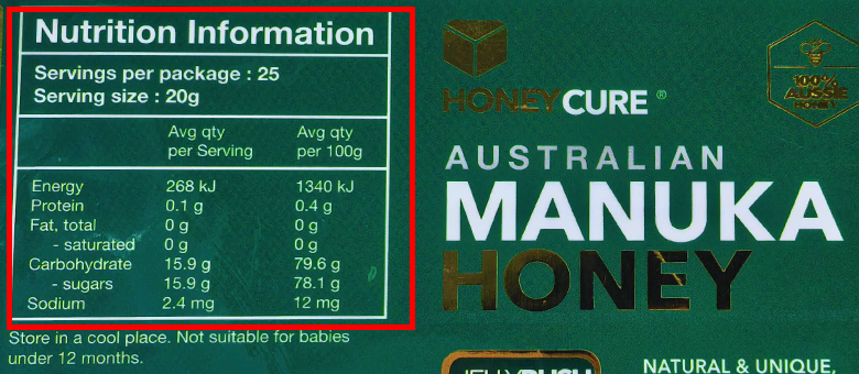 nutrition information