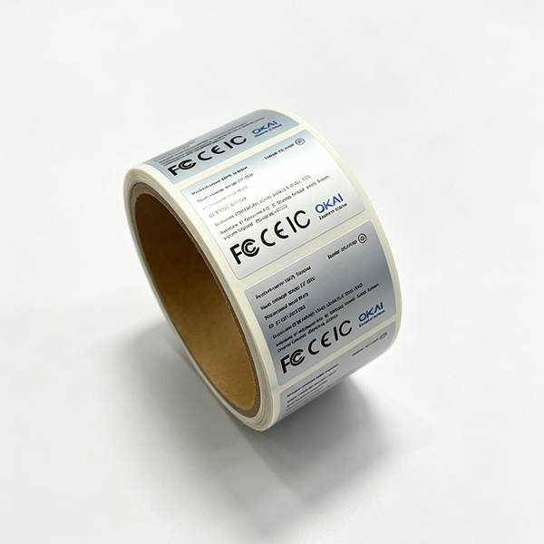 Silver PET Compliance Labels