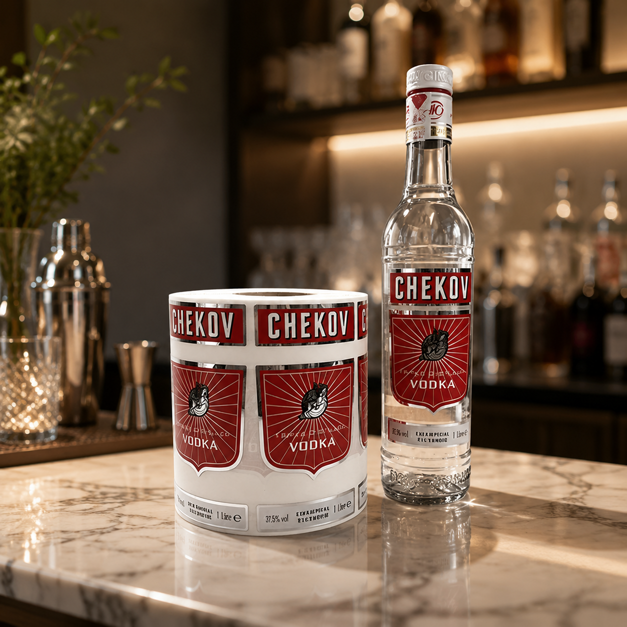 custom Vodka label