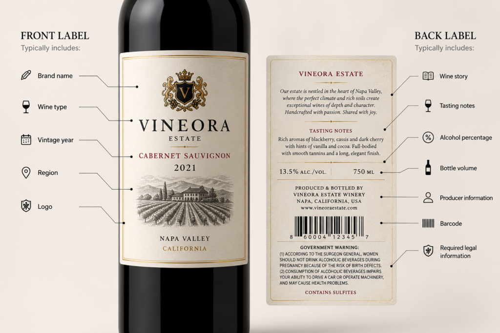what is wine Bottle label