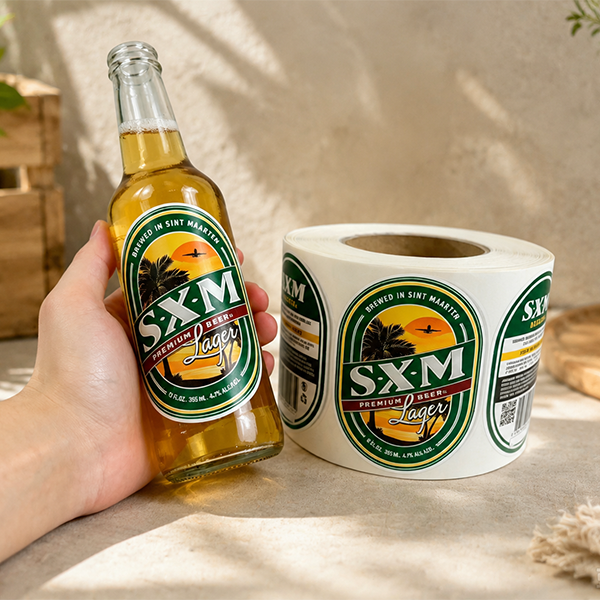 custom beer label for glass bottle