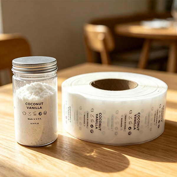 custom transparent label roll