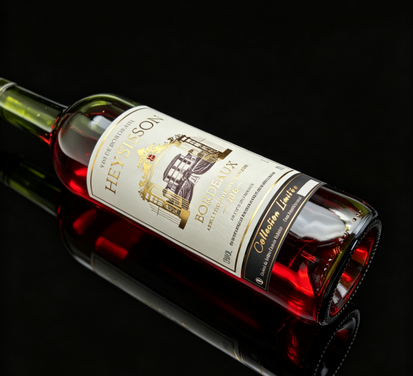 custom hot foil stamping wine labels