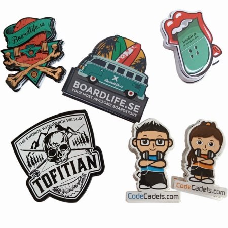 Custom shape stickers