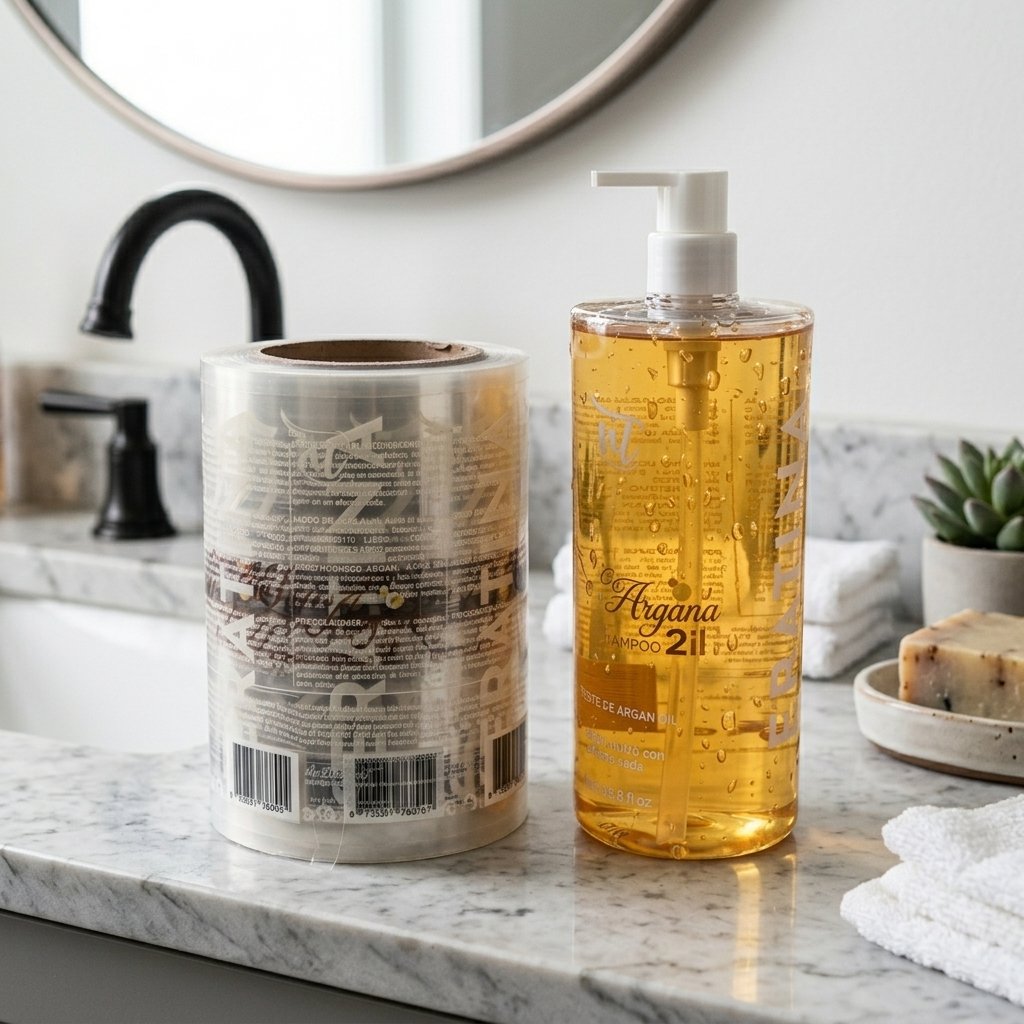 Waterproof shampoo labels in daily using